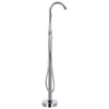 Frittstående badekarkran rustfritt stål 118,5 cm