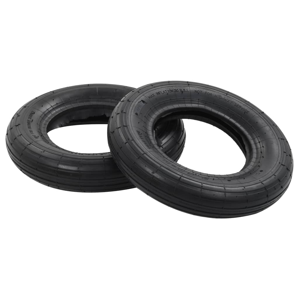 Trillebårdekk og innerslange sett 4 deler 3.50-8 4PR gummi