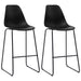 Barstoler 2 stk svart plast