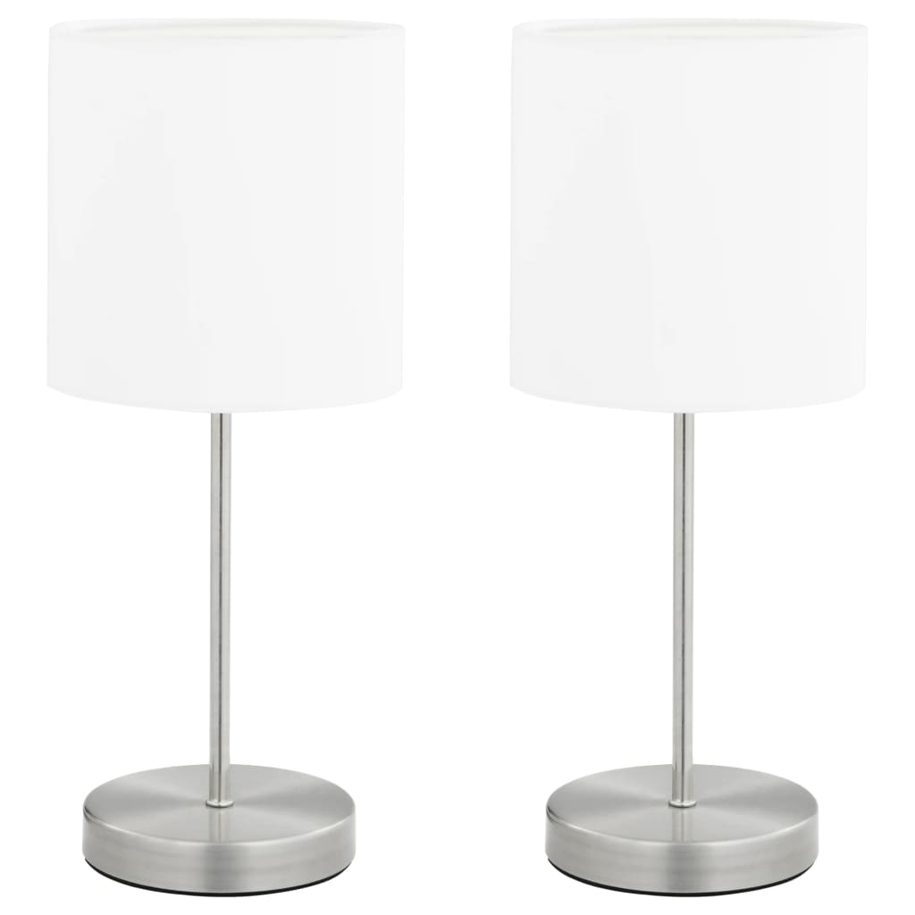 Bordlamper 2 stk berøringsknapp hvit E14