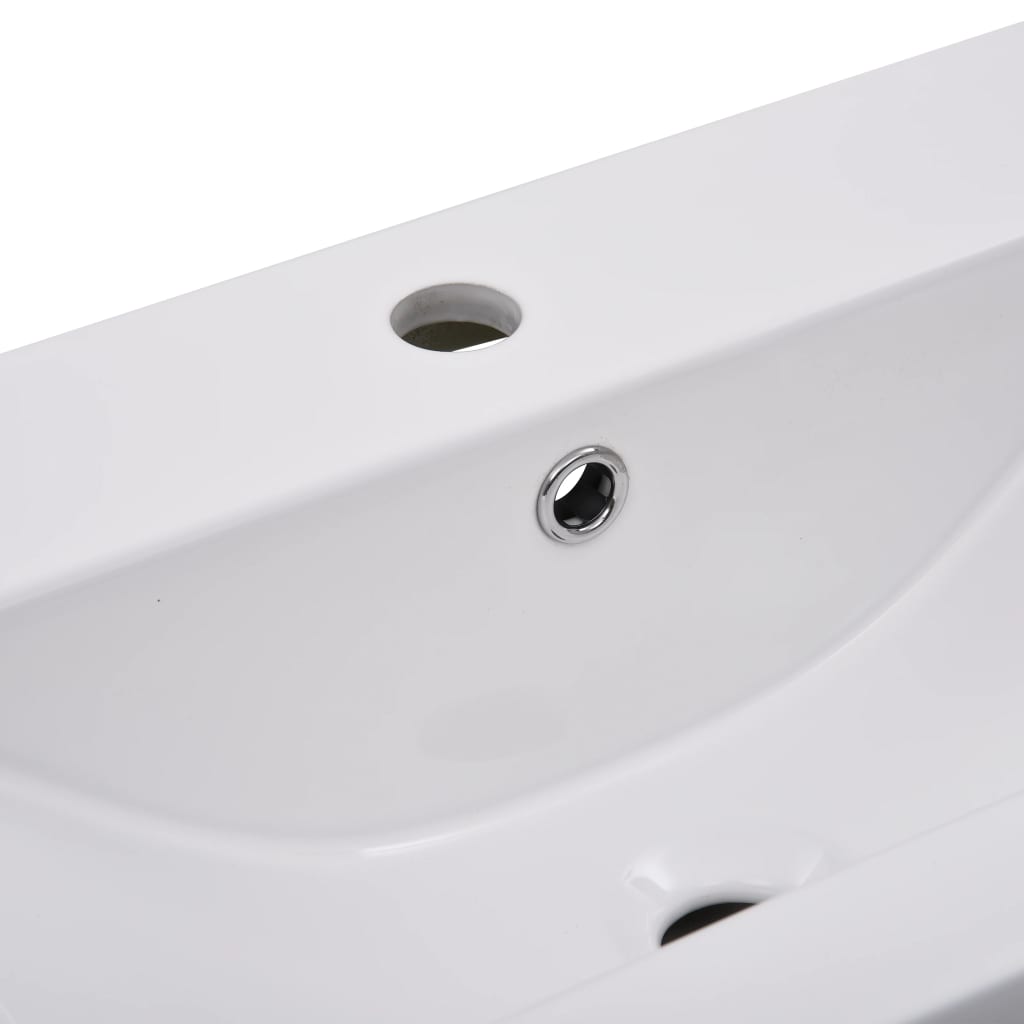 Innebygd vask 81x39,5x18,5 cm keramisk hvit