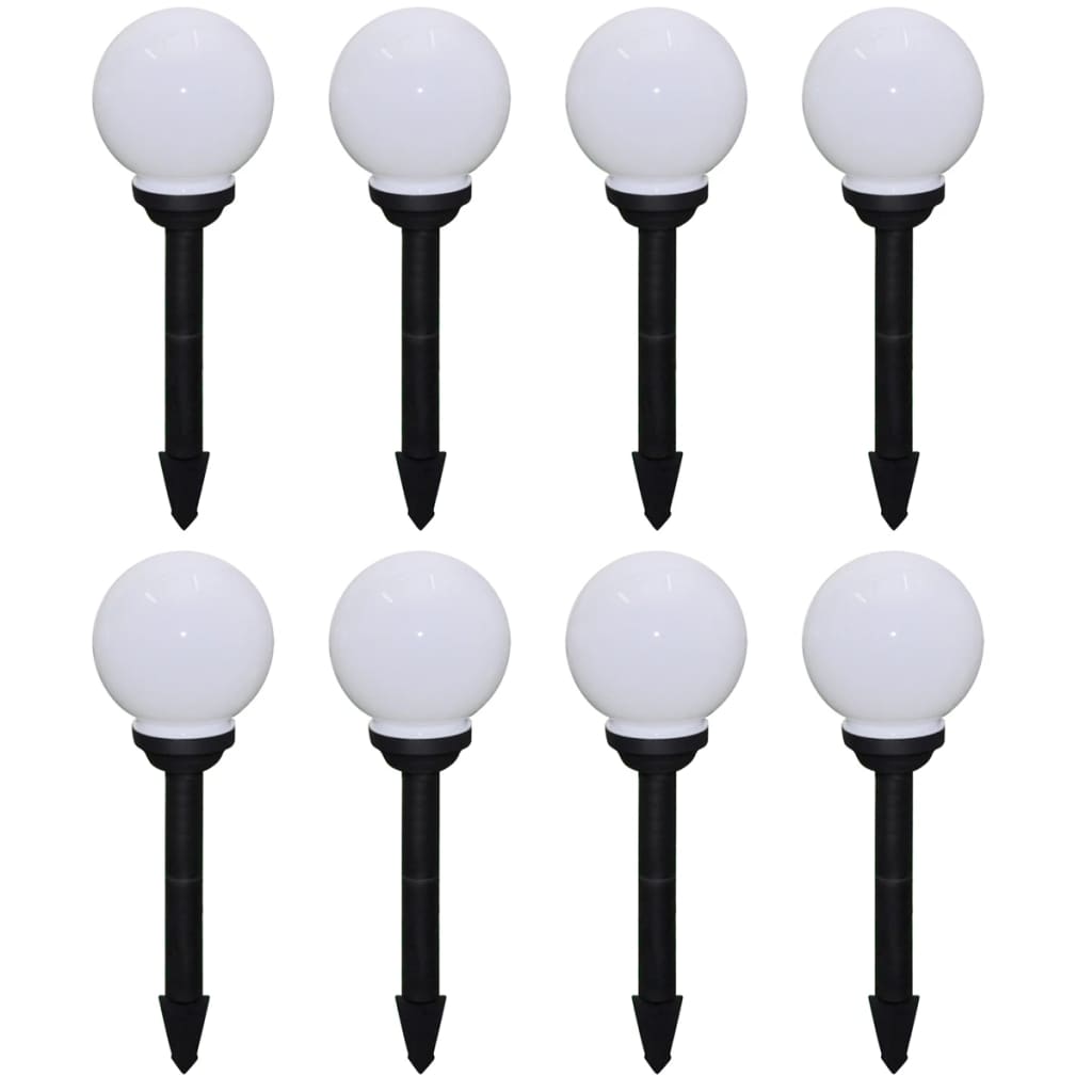 Utendørs LED-lamper for hagesti 8 stk 15 cm med jordpinne vidaXL