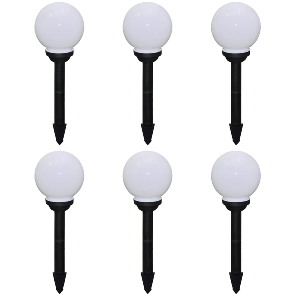 Utendørs LED-lamper for hagesti 6 stk 20 cm med jordpinne vidaXL