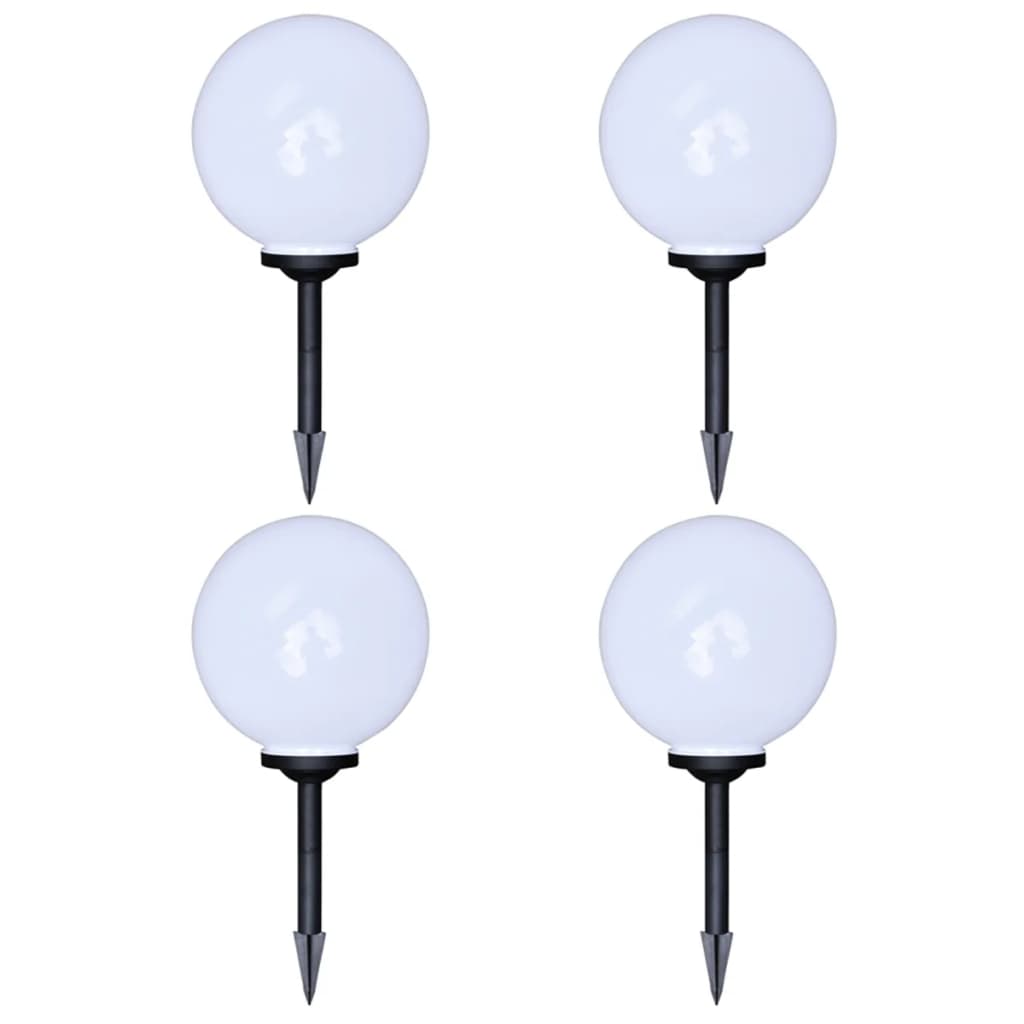 Utendørs LED-lamper for hagesti 4 stk 30 cm med jordpinne