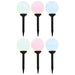 Utendørs sollampe 6 stk LED kuleformet 20 cm RGB