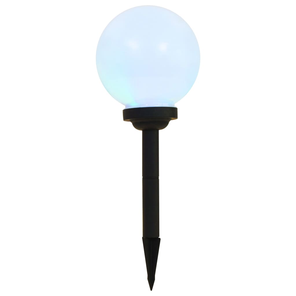 Utendørs sollampe 6 stk LED kuleformet 20 cm RGB