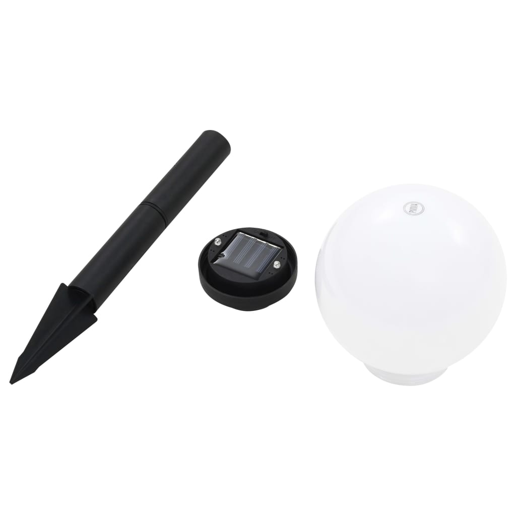 Utendørs sollampe 6 stk LED kuleformet 20 cm RGB