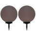 Utendørs sollampe 2 stk LED kuleformet 50 cm RGB vidaXL