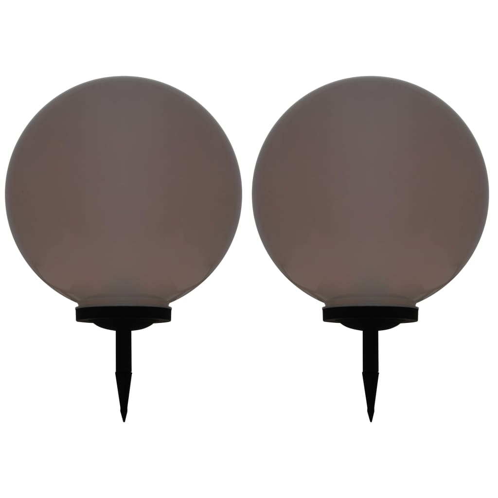 Utendørs sollampe 2 stk LED kuleformet 50 cm RGB vidaXL