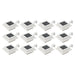 Utendørs sollamper 12 stk LED firkantet 12 cm hvit