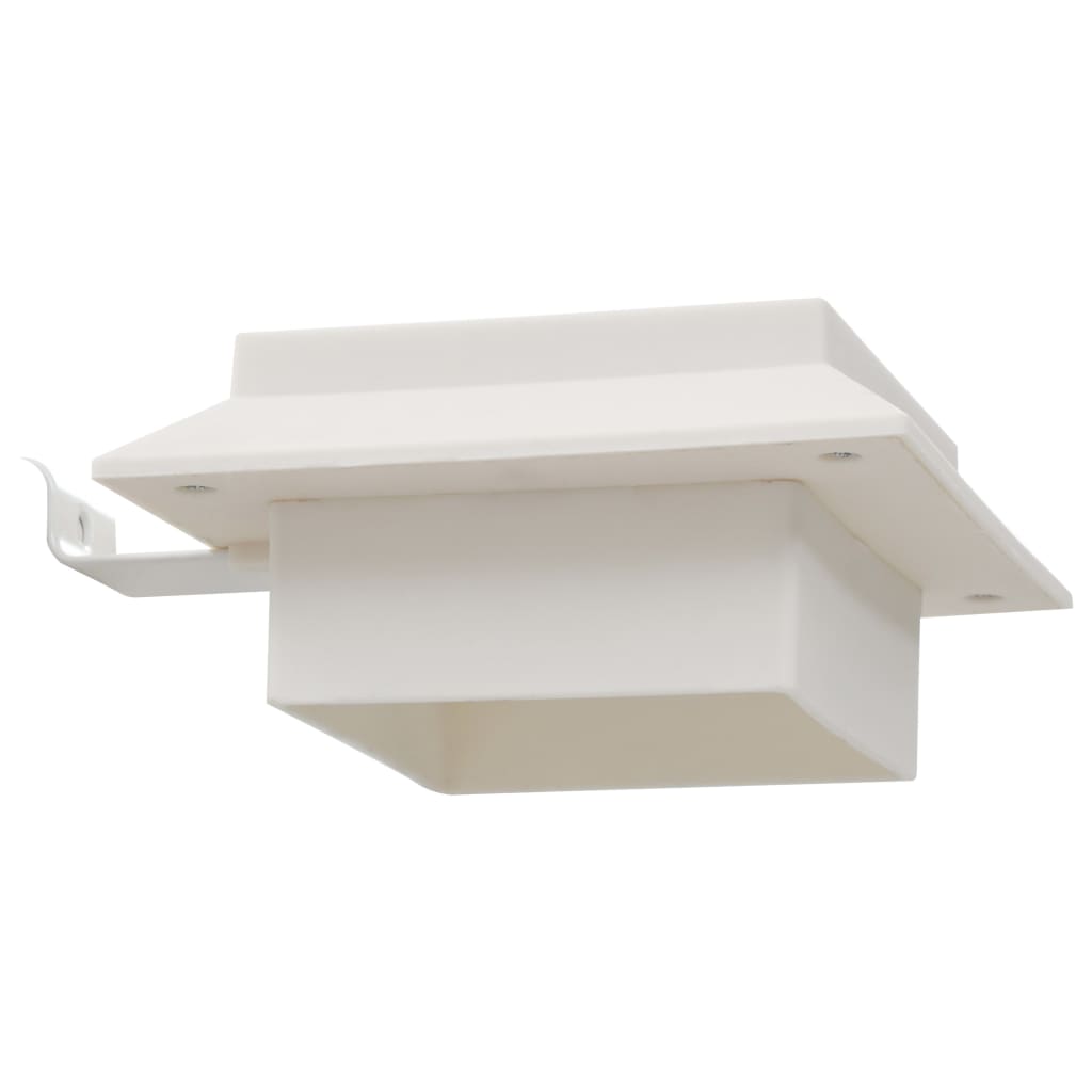 Utendørs sollamper 12 stk LED firkantet 12 cm hvit