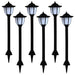Utendørs sollampe 6 stk LED svart vidaXL