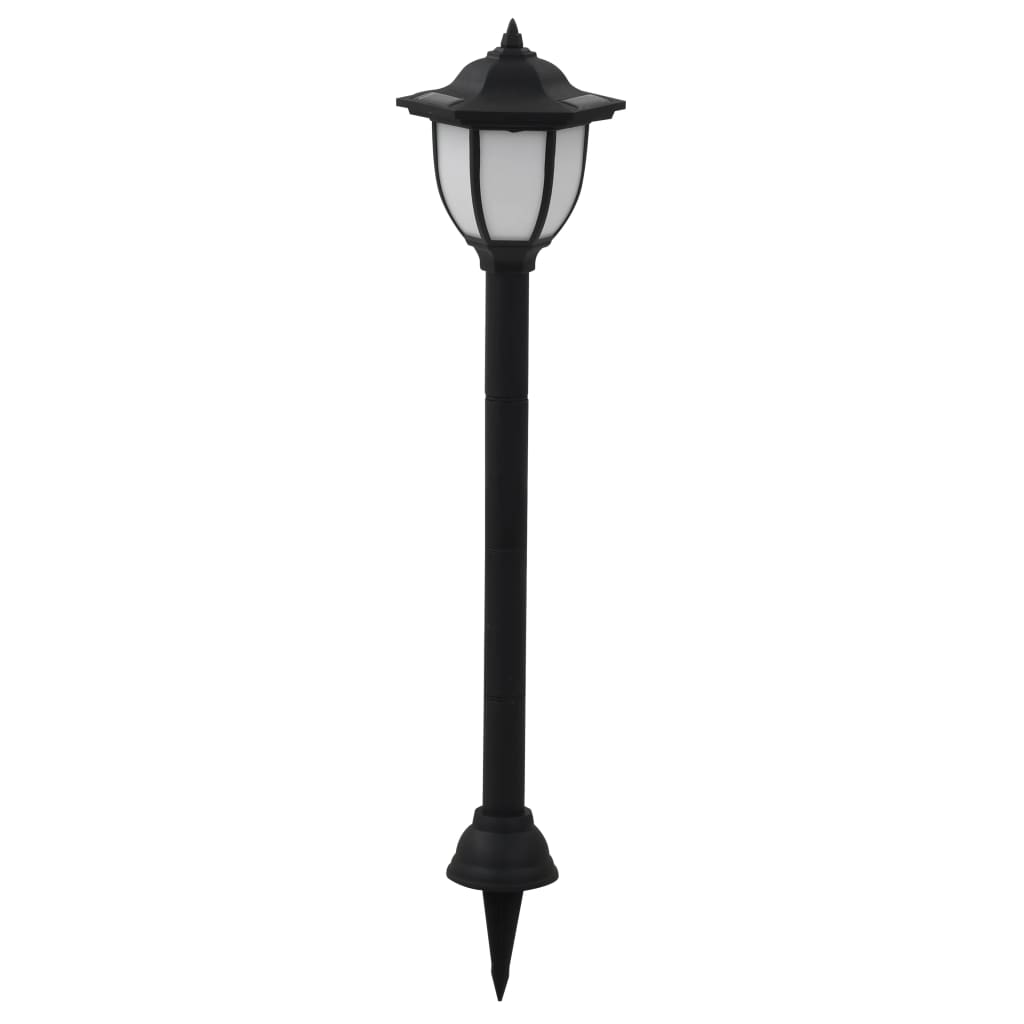 Utendørs sollampe 6 stk LED svart vidaXL