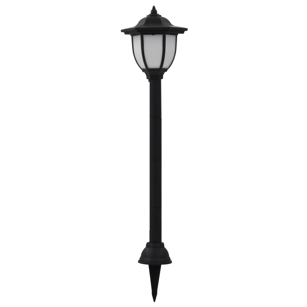 Utendørs sollampe 6 stk LED svart vidaXL
