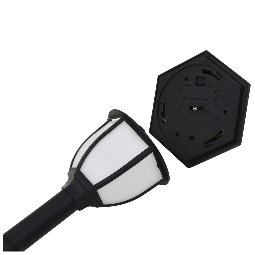 Utendørs sollampe 6 stk LED svart vidaXL