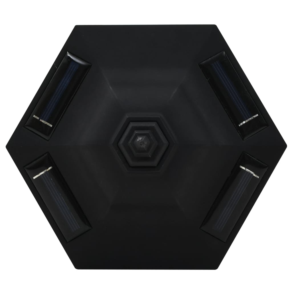 Utendørs sollampe 6 stk LED svart vidaXL