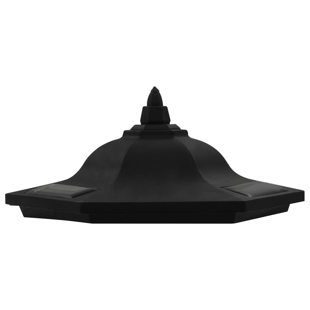Utendørs sollampe 6 stk LED svart vidaXL