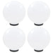 LED-kulelamper 4 stk sfærisk 30 cm PMMA
