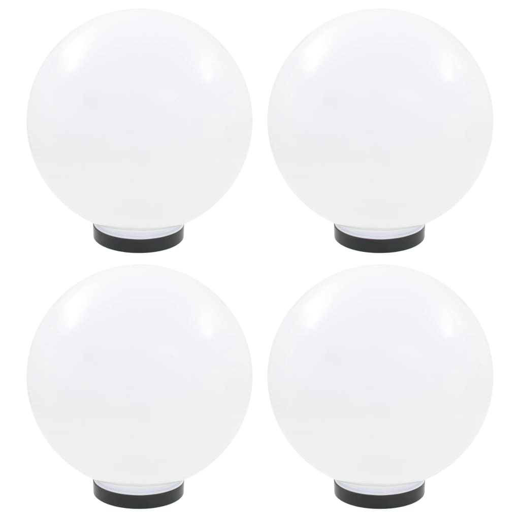 LED-kulelamper 4 stk sfærisk 30 cm PMMA