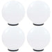 LED-kulelamper 4 stk sfærisk 40 cm PMMA