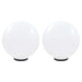 LED-kulelamper 2 stk sfærisk 50 cm PMMA