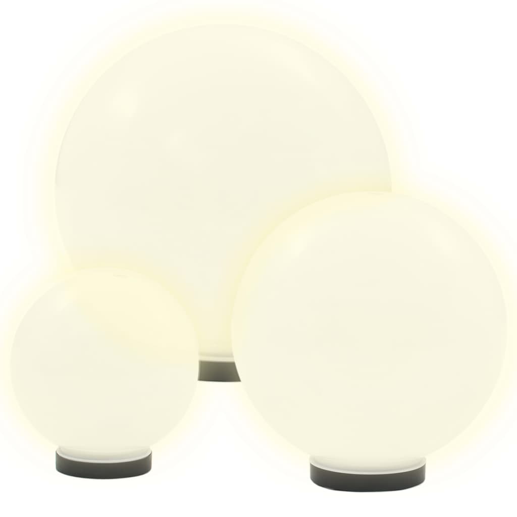 LED-kulelamper 6 stk sfærisk 20/30/40 cm PMMA