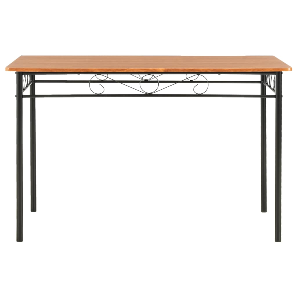 Spisestue 7 deler MDF og stål brun
