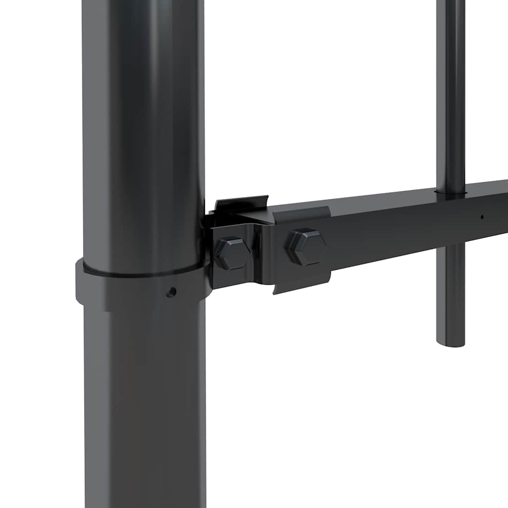 Hagegjerde med spydtopp stål 1248x150 cm svart