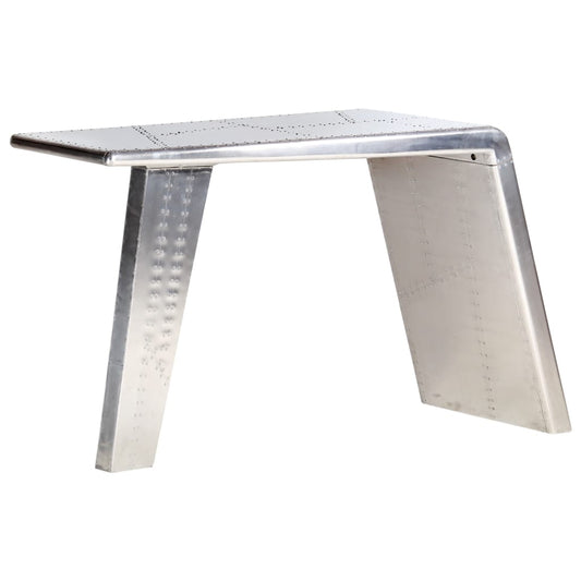 Aviator skrivebord sølv 112x50x76 cm metall vidaXL