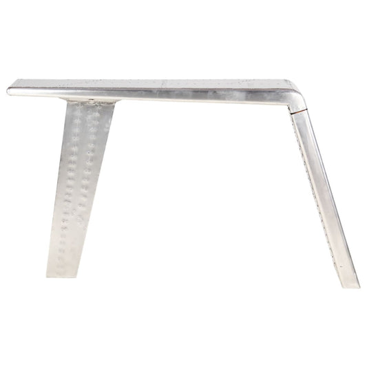 Aviator skrivebord sølv 112x50x76 cm metall vidaXL