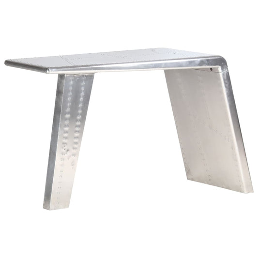 Aviator skrivebord sølv 112x50x76 cm metall vidaXL