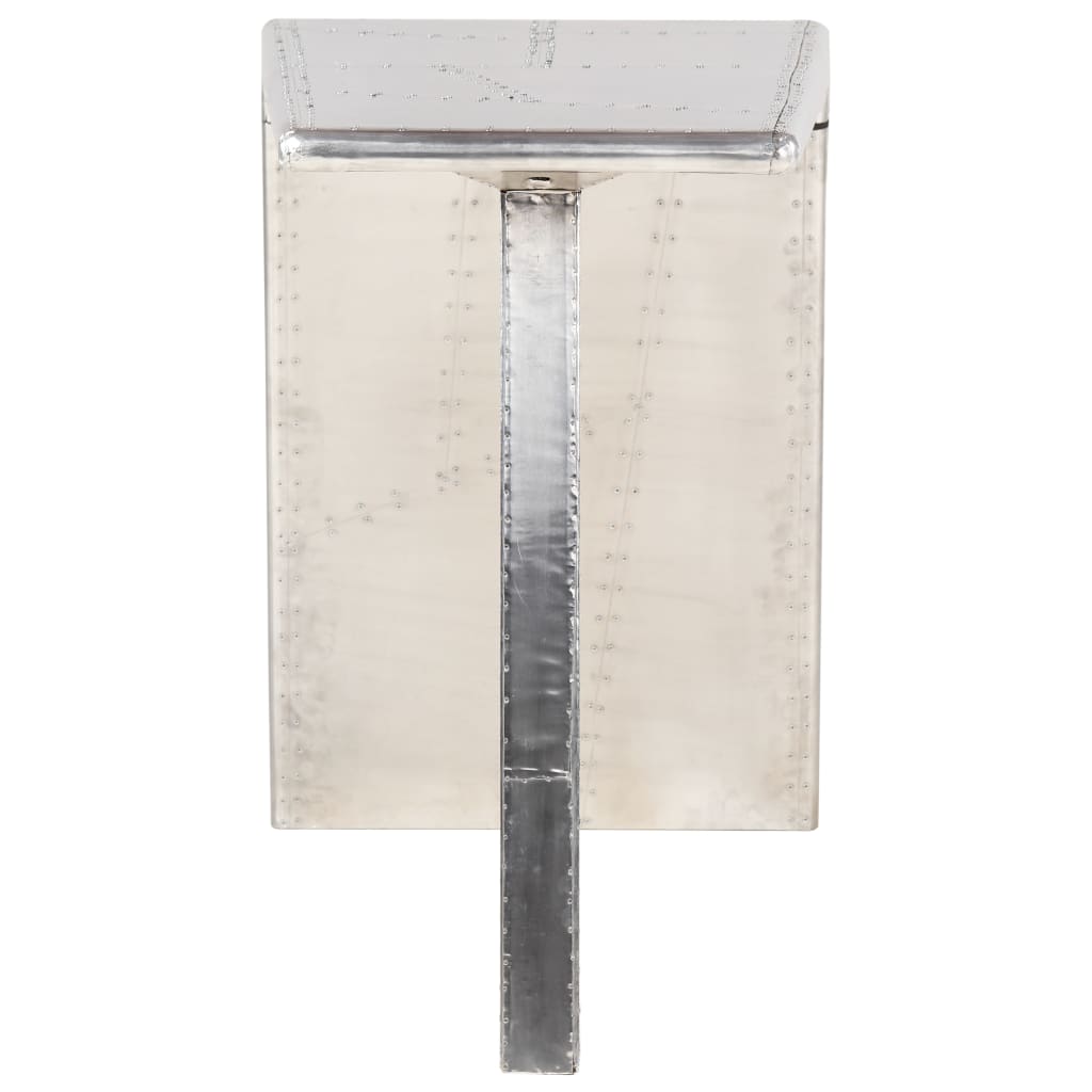 Aviator skrivebord sølv 112x50x76 cm metall vidaXL