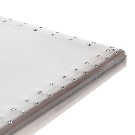 Aviator skrivebord sølv 112x50x76 cm metall vidaXL