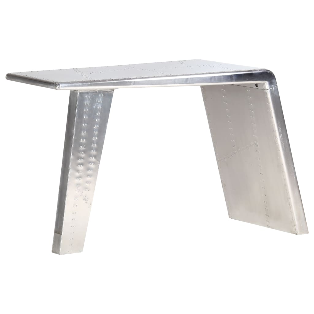 Aviator skrivebord sølv 112x50x76 cm metall vidaXL