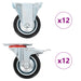 Hjul 24 stk 75 mm