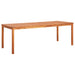 Hagebord 215x90x74 cm heltre akasie