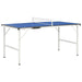 1,5 meter bordtennisbord med nett 152 x 76 x 66 cm blå
