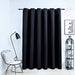 Lystett gardin med metallringer svart 290x245 cm