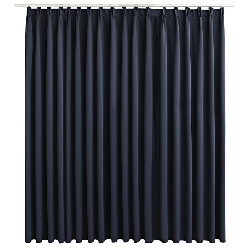 Lystett gardin med metallkroker antrasitt 290x245 cm
