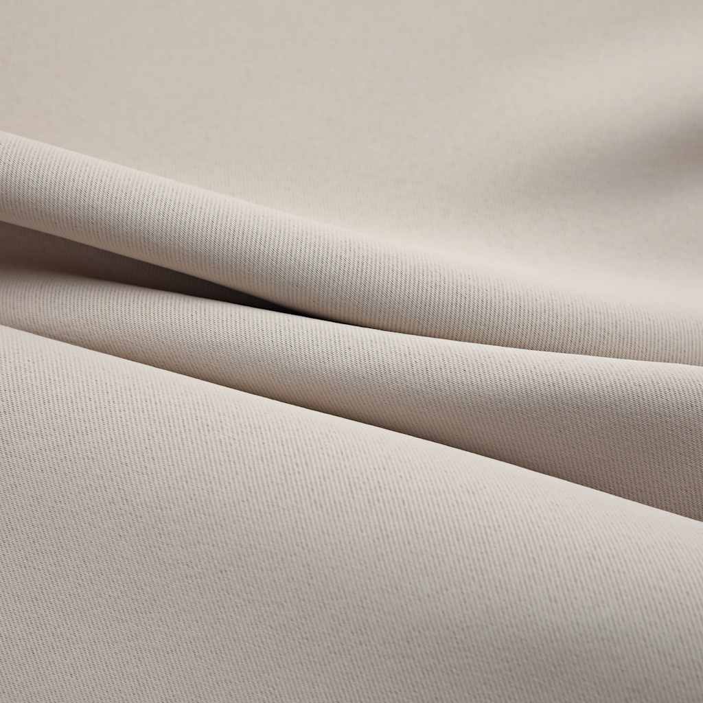 Lystette gardiner med metallringer 2 stk beige 140x225 cm