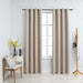Lystette gardiner med metallringer 2 stk beige 140x245 cm