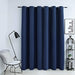 Lystett gardin med metallringer blå 290x245 cm