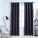 Lystette gardiner med metallringer 2 stk antrasitt 140x245 cm