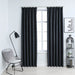 Lystette gardiner med kroker 2 stk antrasitt 140x245 cm
