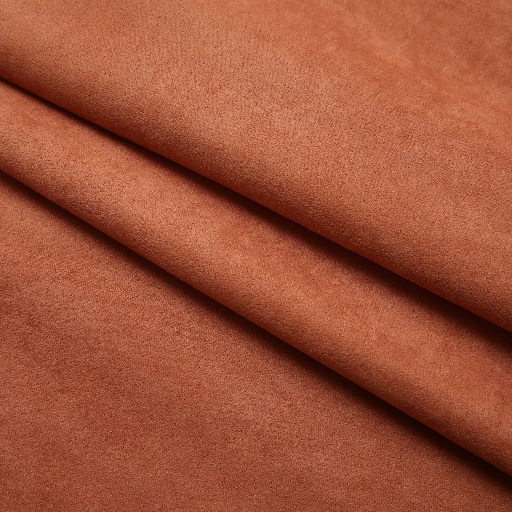 Lystette gardiner med kroker 2 stk rust 140x245 cm