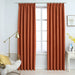 Lystette gardiner med kroker 2 stk rust 140x245 cm