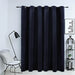 Lystett gardin med metallringer fløyel svart 290x245 cm