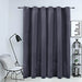 Lystett gardin med metallringer fløyel antrasitt 290x245 cm