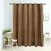 Lystett gardin med metallringer fløyel beige 290x245 cm