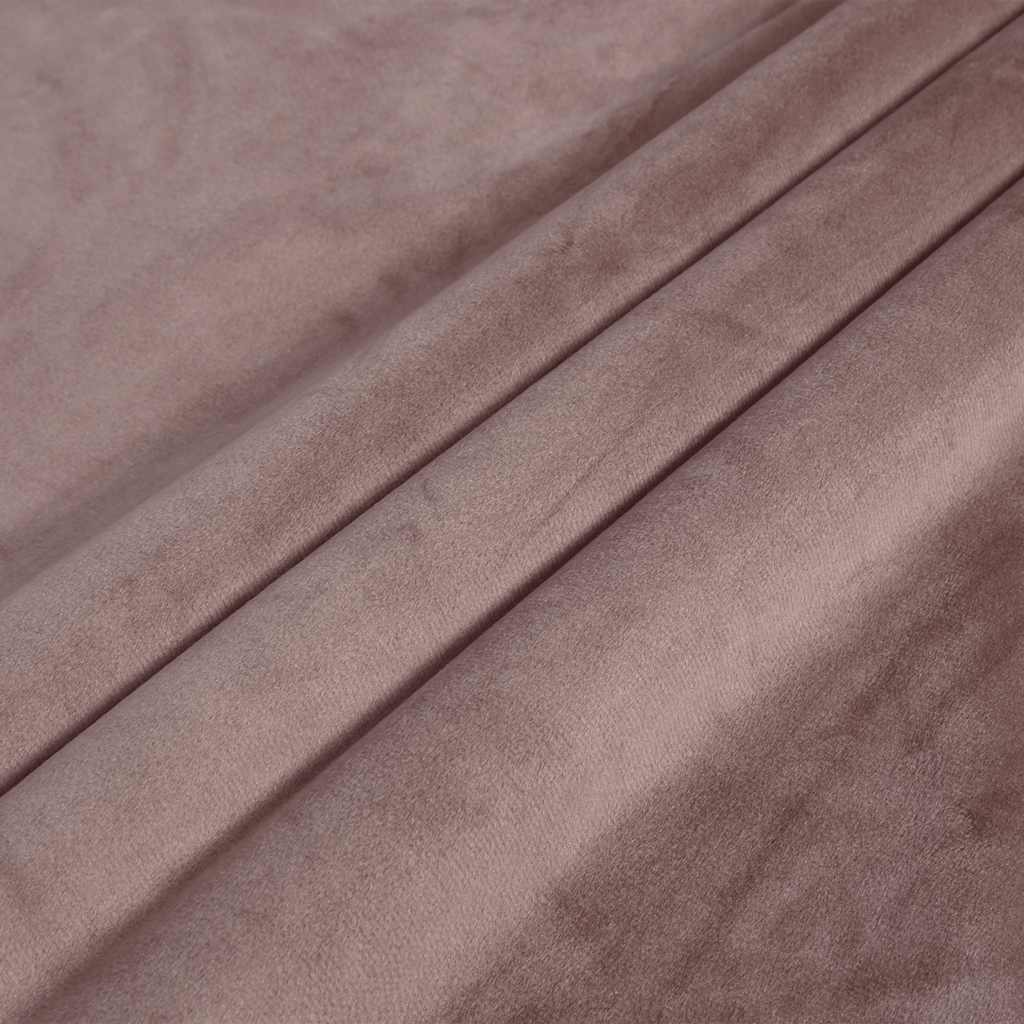 Lystett gardin med metallringer fløyel antikk rosa 290x245 cm